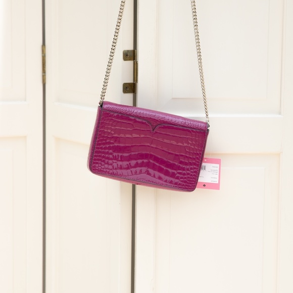 Kate Spade Romy Croc-Embossed Chain Wallet - Picture 5 of 7